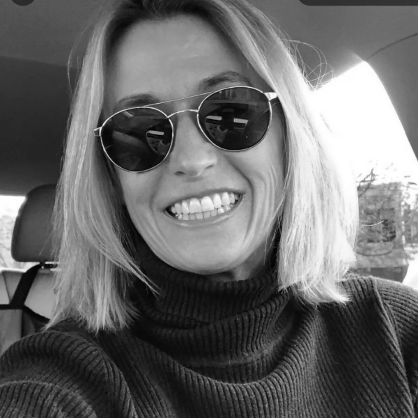 KC in sunglasses