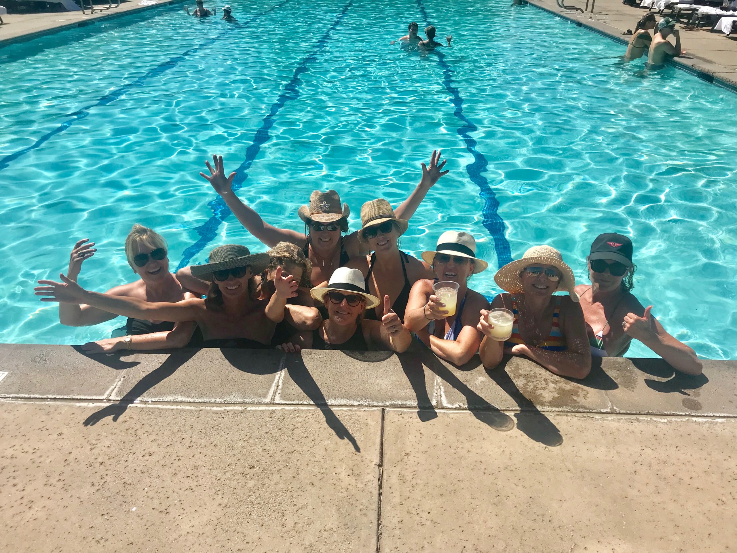 Girls Trips Solage Resort Girls Trip by the pool at Solage